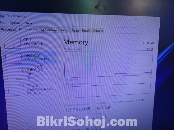 INTEL CORE I7 PC 16GB RAM GT 1030 2GB GRAPHICS